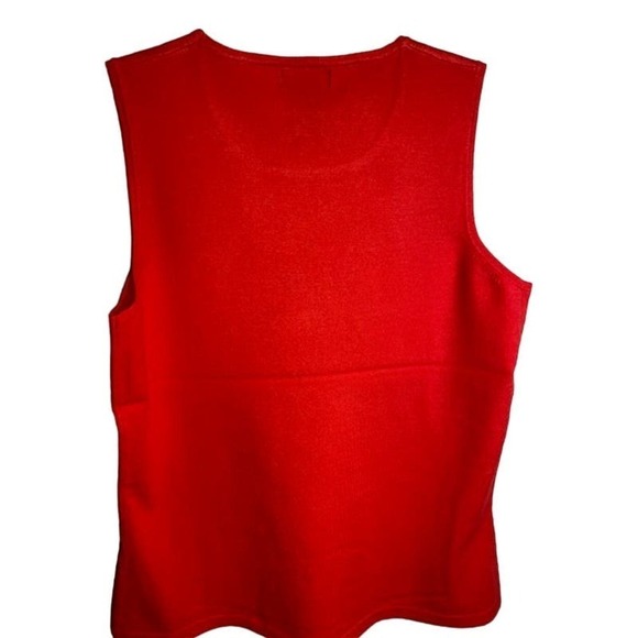 J’Envie New York Tank Top Loose Dark Coral Size Small Sleeveless Shell  NWTs - Picture 2 of 4